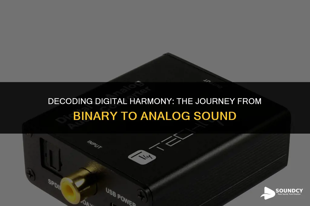 what converts binary digital signals to analog sound signals