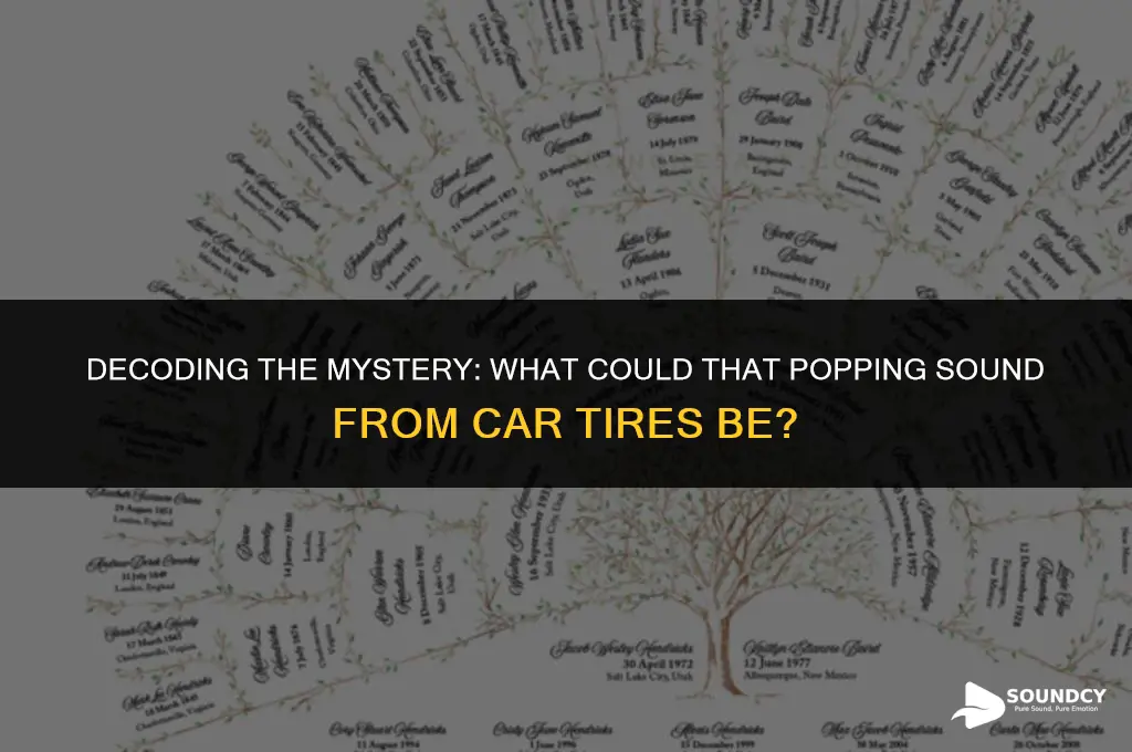 what could the popping sound from car tires be