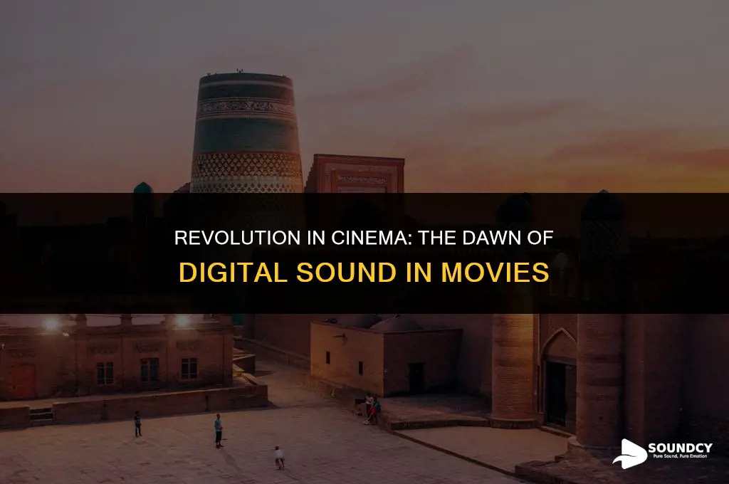what decade did digital sound come into the movies