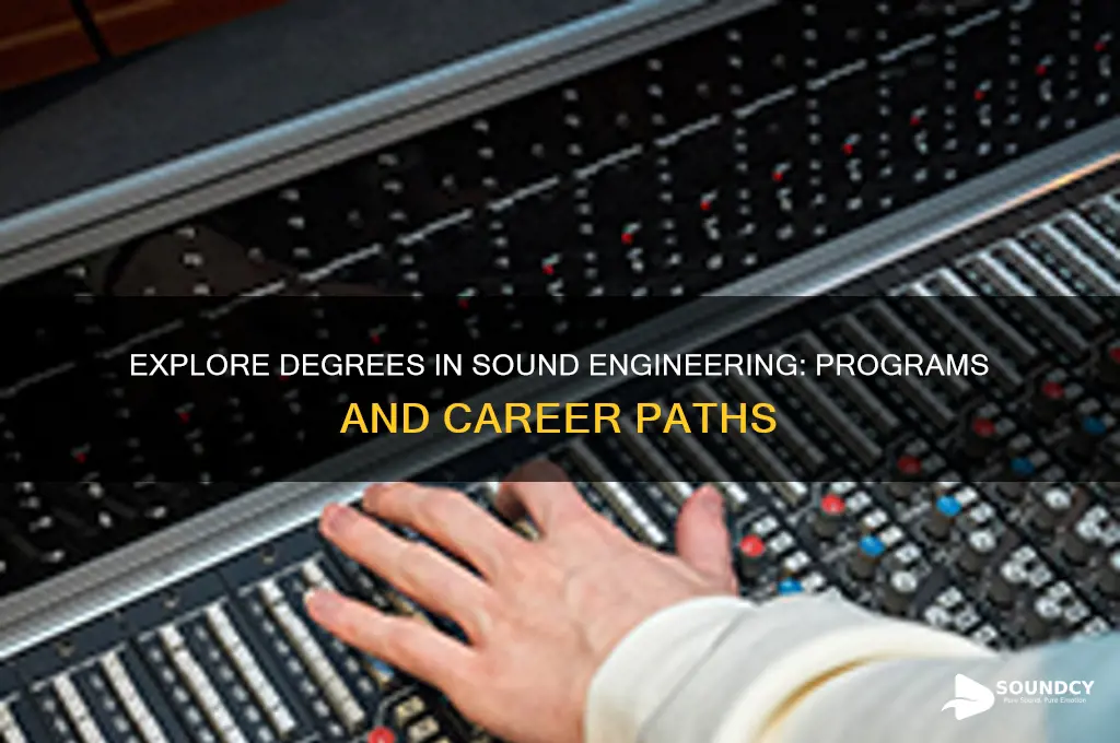 what degrees involve sound enginneering