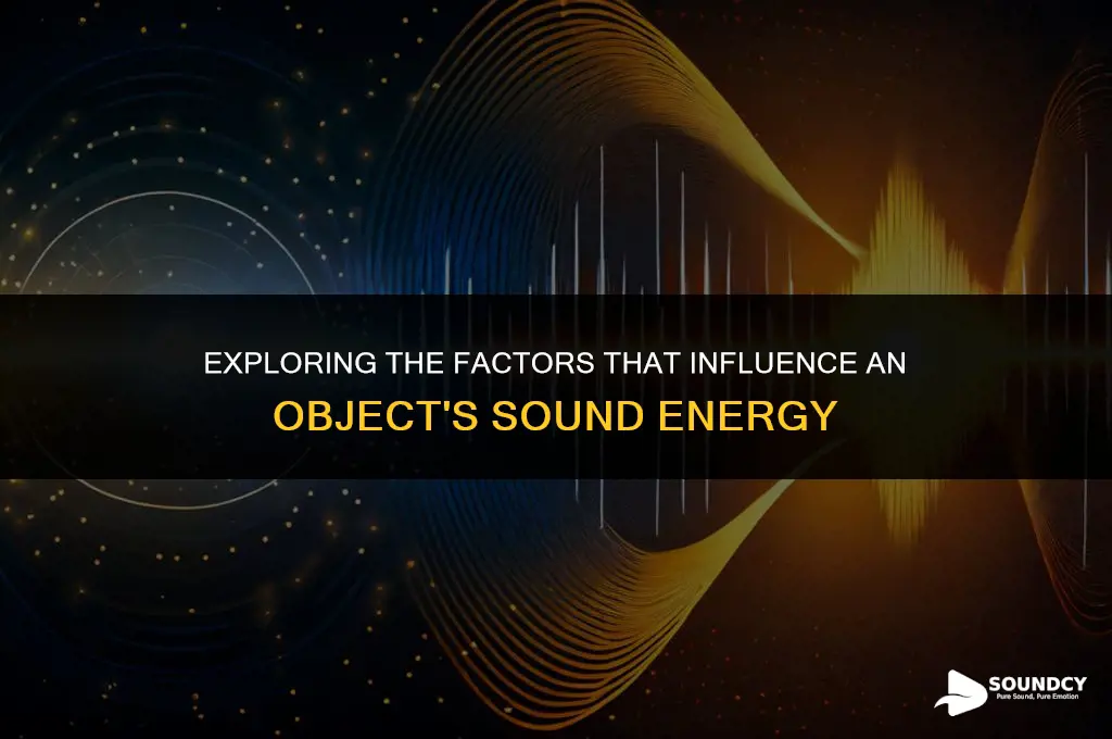 what determines how much sound energy an object has