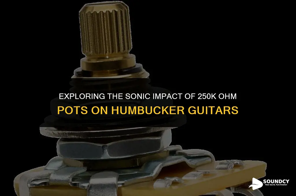 what do 250k ohm pots do to humbucker sound