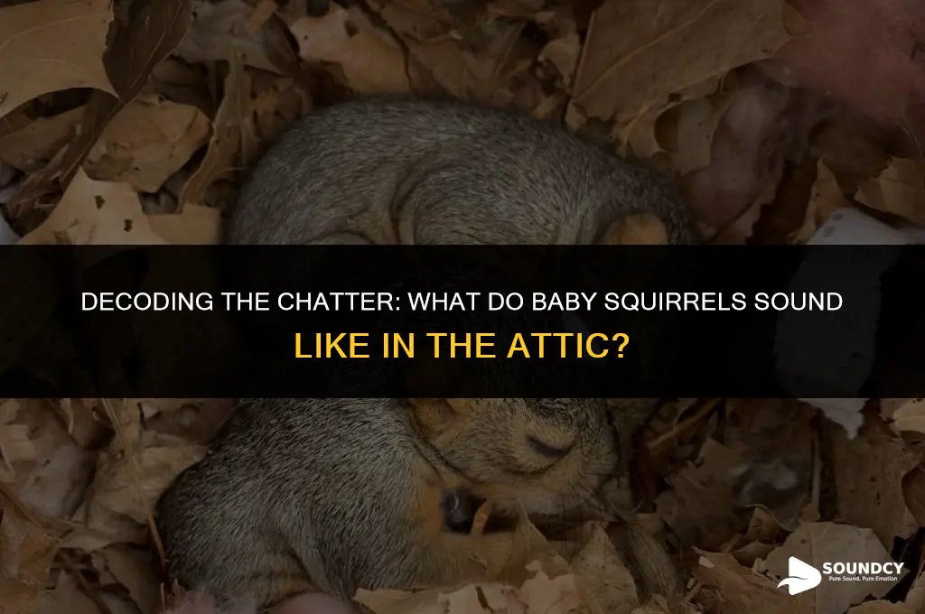 what do baby squirrels sound like in the attic