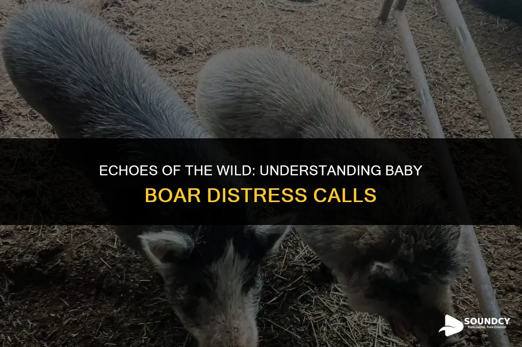 what do baby wild boar in distress sound like