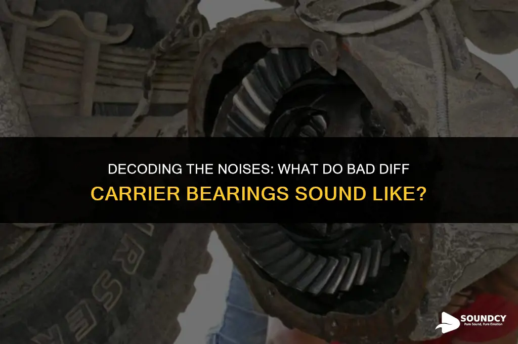 what do bad diff carrier bearings sound likesound like