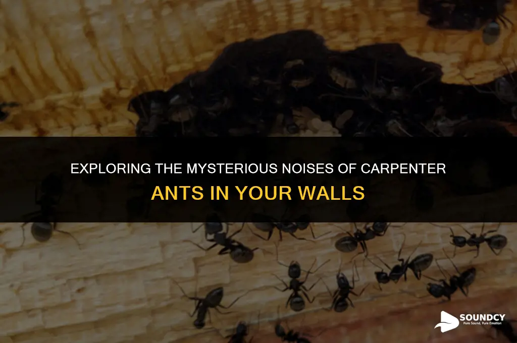 what do carpenter ants sound like in a wall
