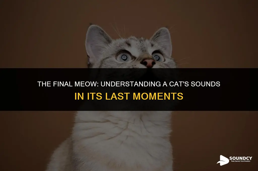 what do cats sound like when they are dying