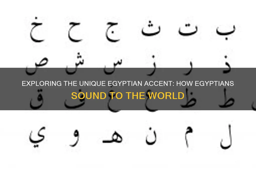 what do egyptians sound like