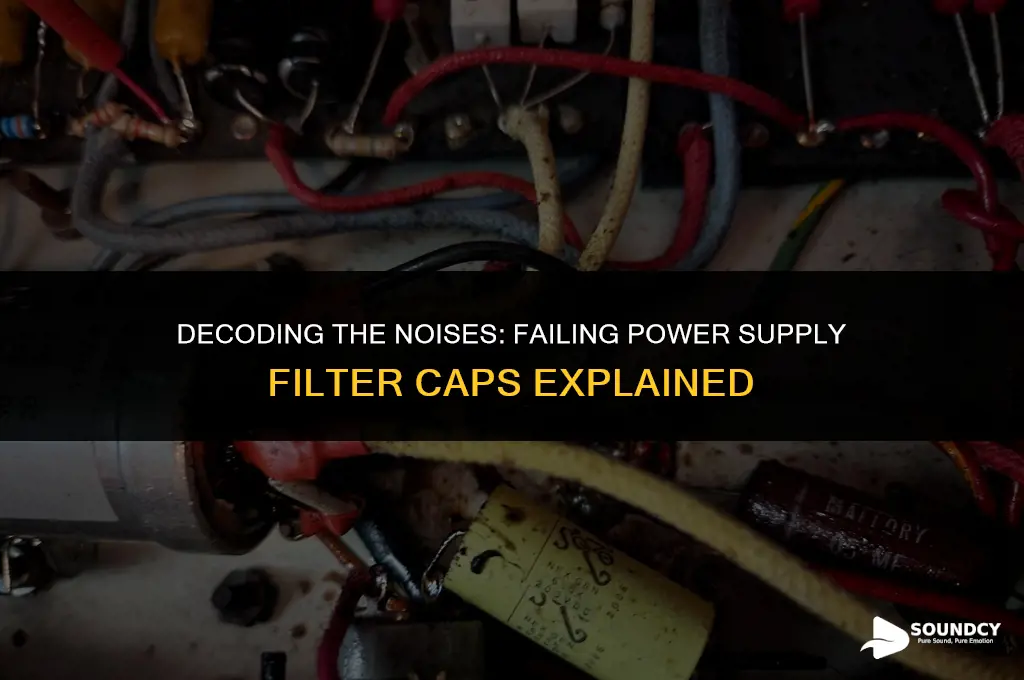 what do failing power supply filter caps sound like