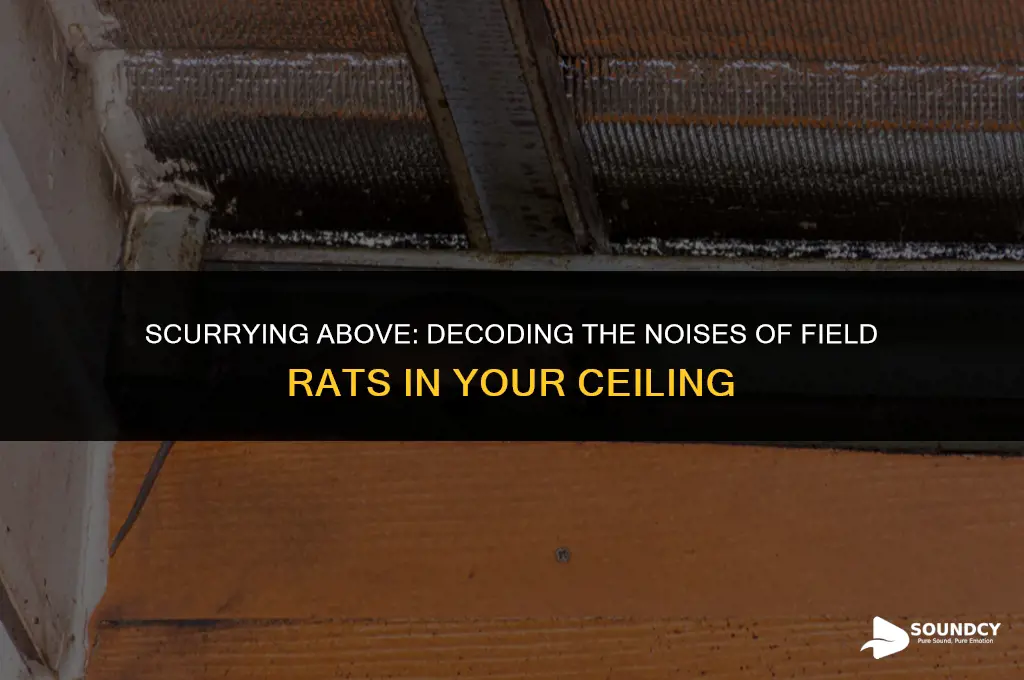 what do field rats sound like in the ceiling