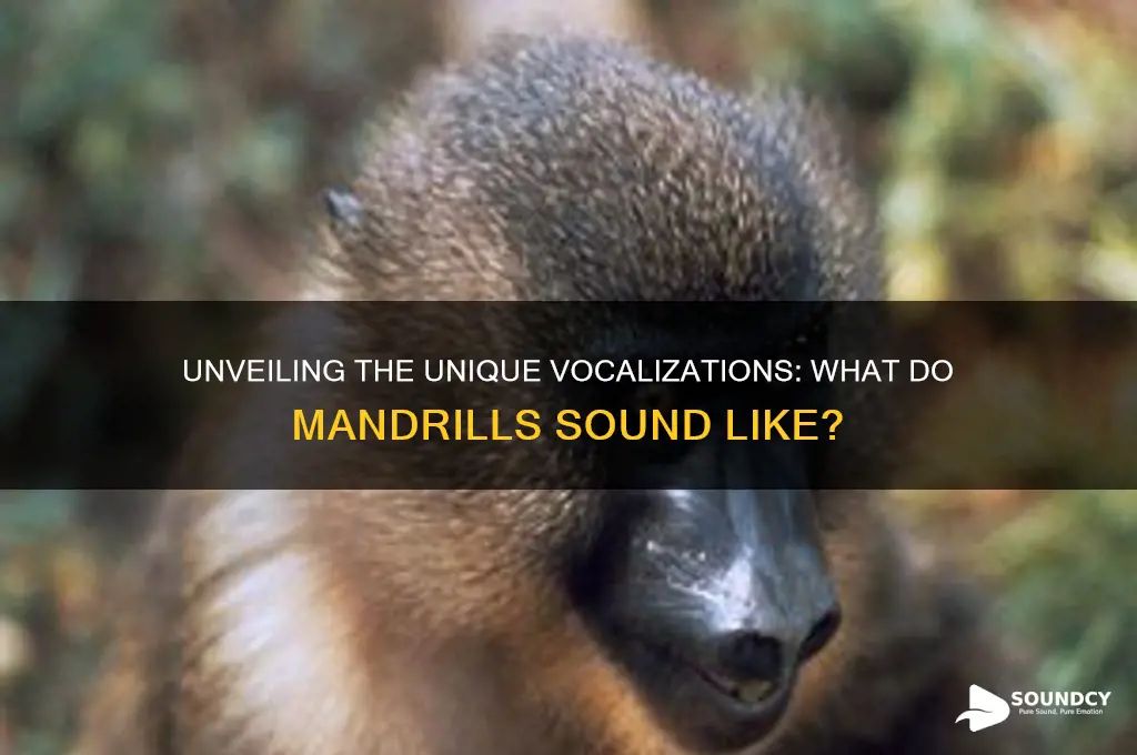 what do mandrills sound like