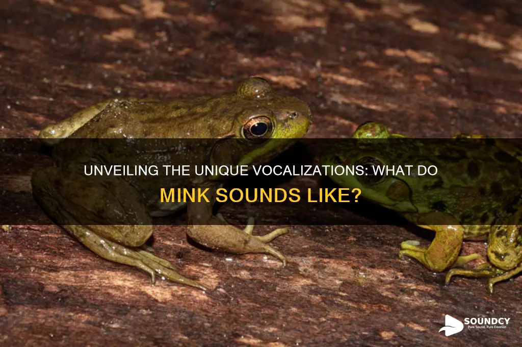 what do mink sound like