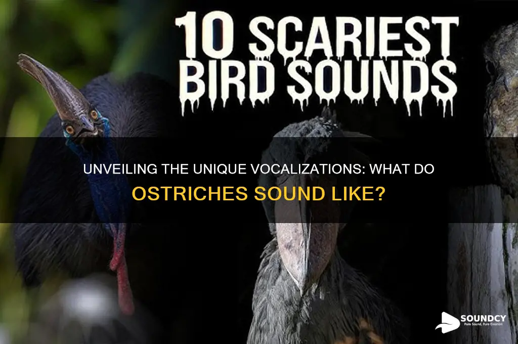 what do ostrich sound like