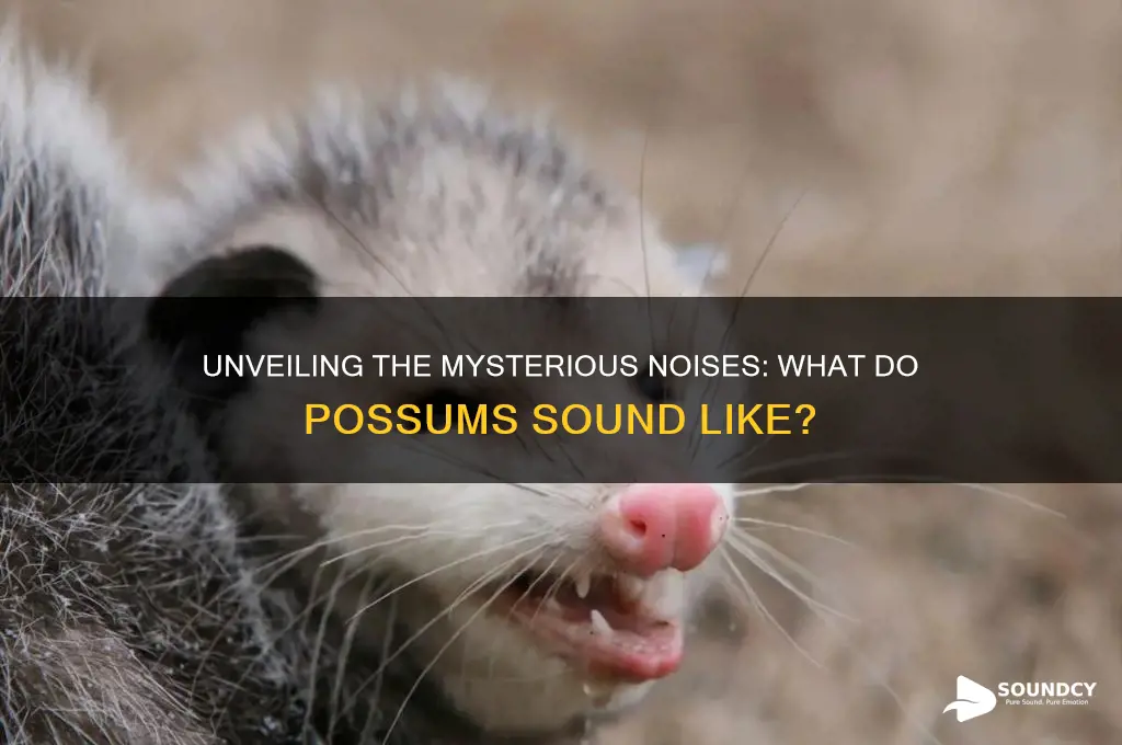 what do possums sound like