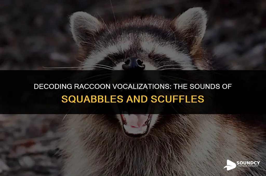 what do raccoons sound like when they are fighting