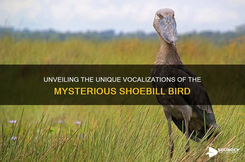 what do shoebills sound like