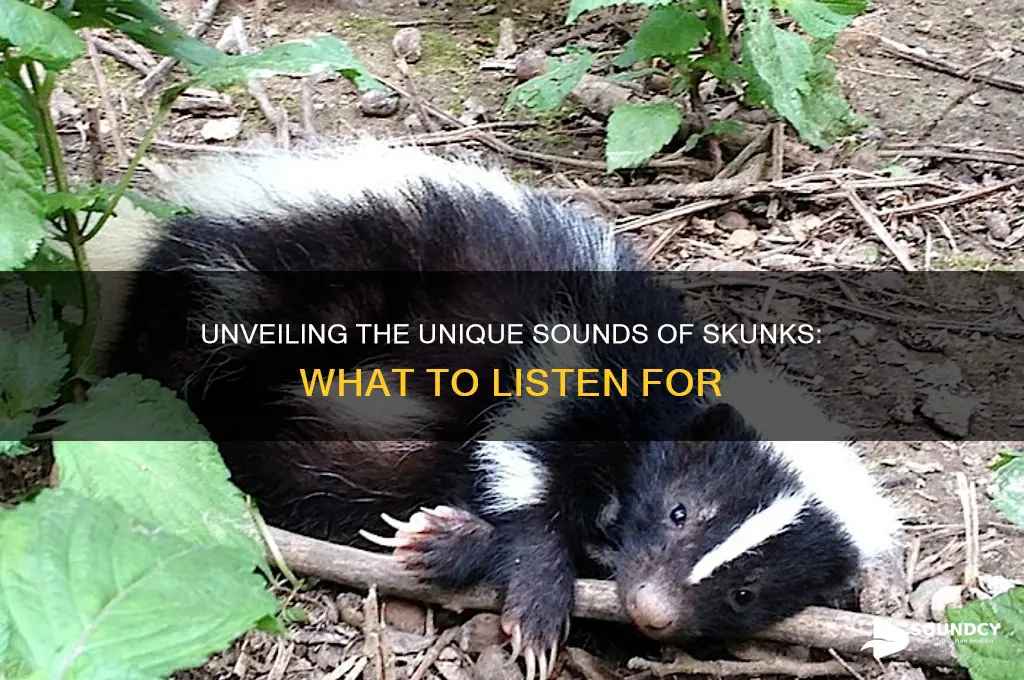 what do skunk sound like