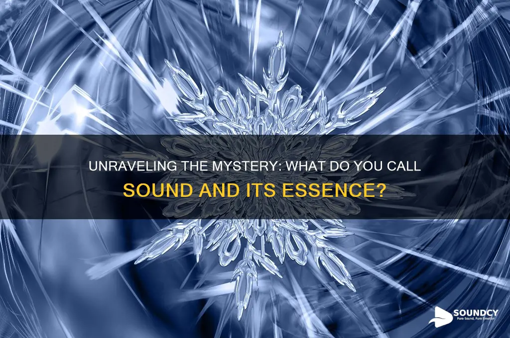 what do you call sound