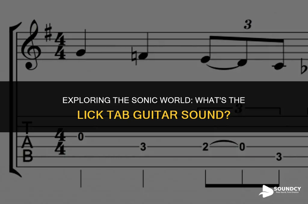 what do you call the lick tab guitar sound