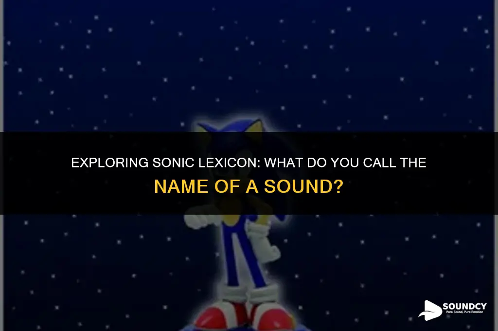what do you call the name of a sound