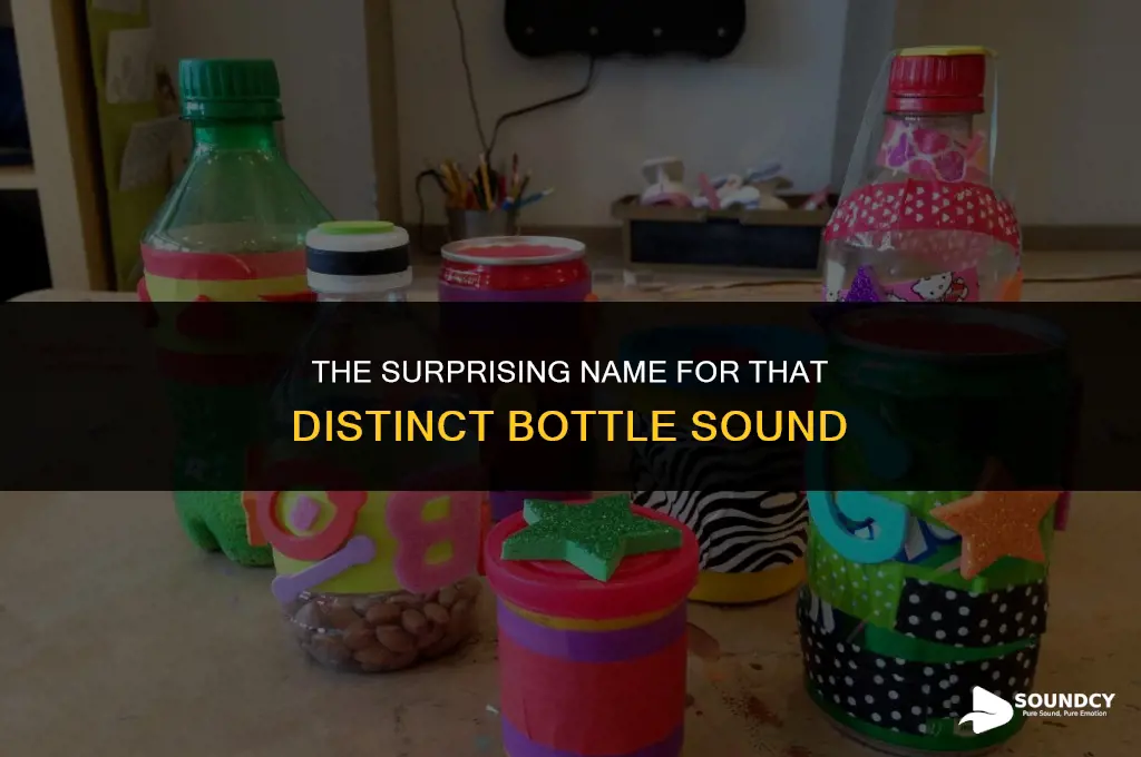 what do you call the sound a bottle makes