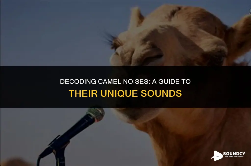 what do you call the sound a camel makes