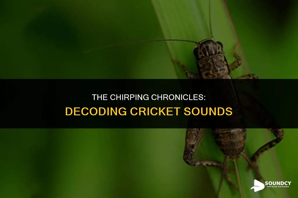 what do you call the sound a cricket makes