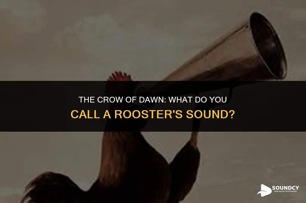what do you call the sound a rooster makes