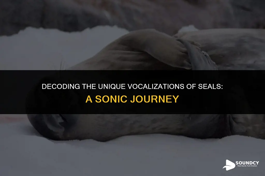 what do you call the sound a seal makes