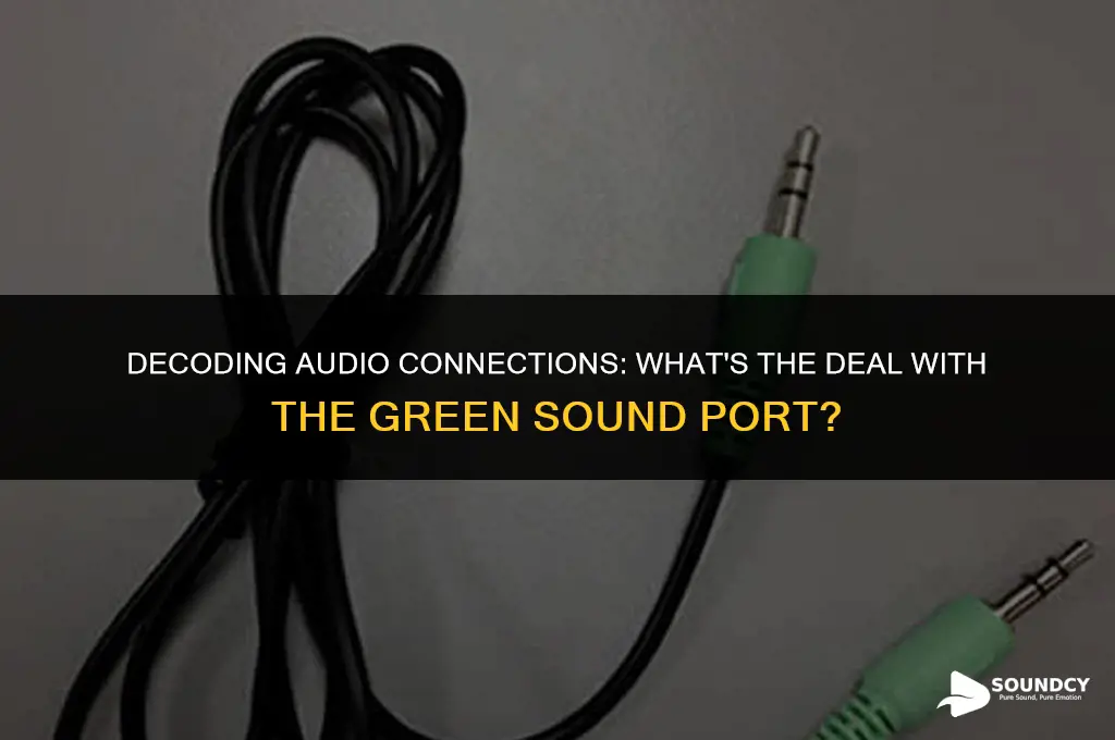 what do you connect to the green sound port