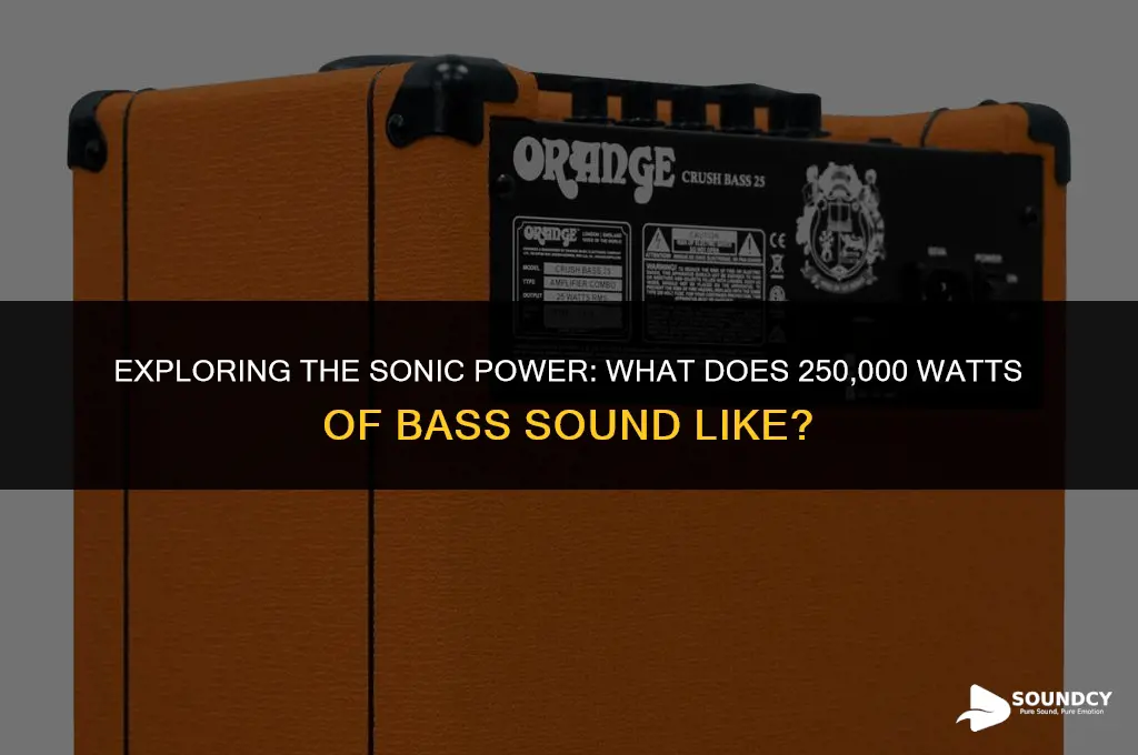 what does 250 000 watts of bass sound like