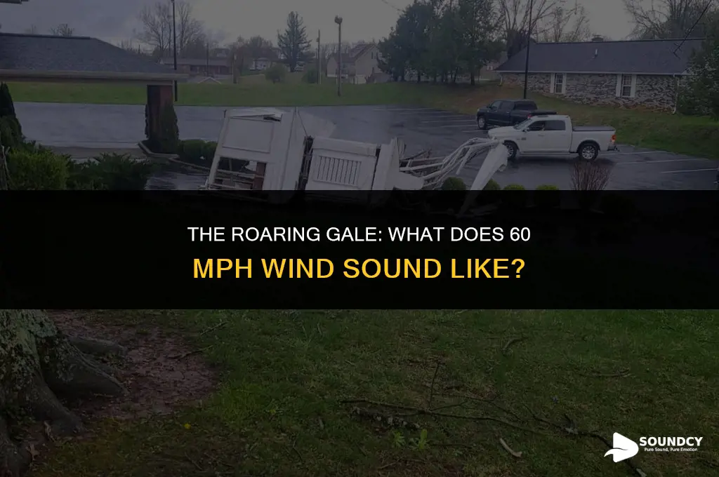 what does 60 mile an hour wind sound like