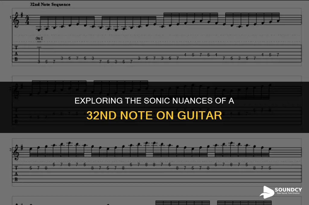 what does a 32nd note sound like on guitar