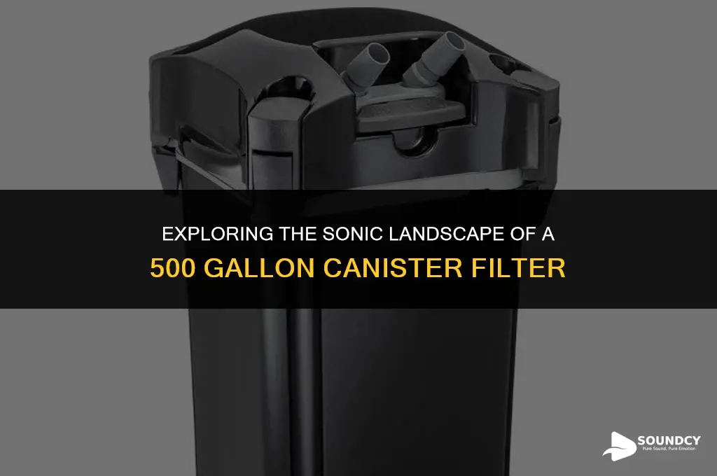 what does a 500 gallon canister filter sound like