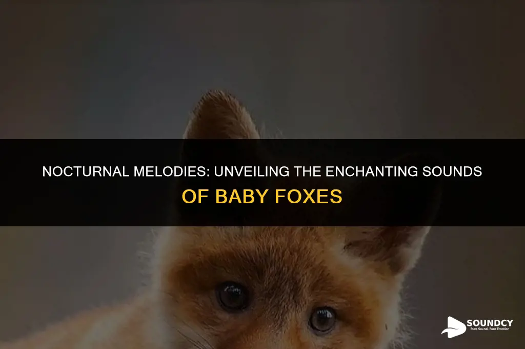 what does a baby fox sound like at night