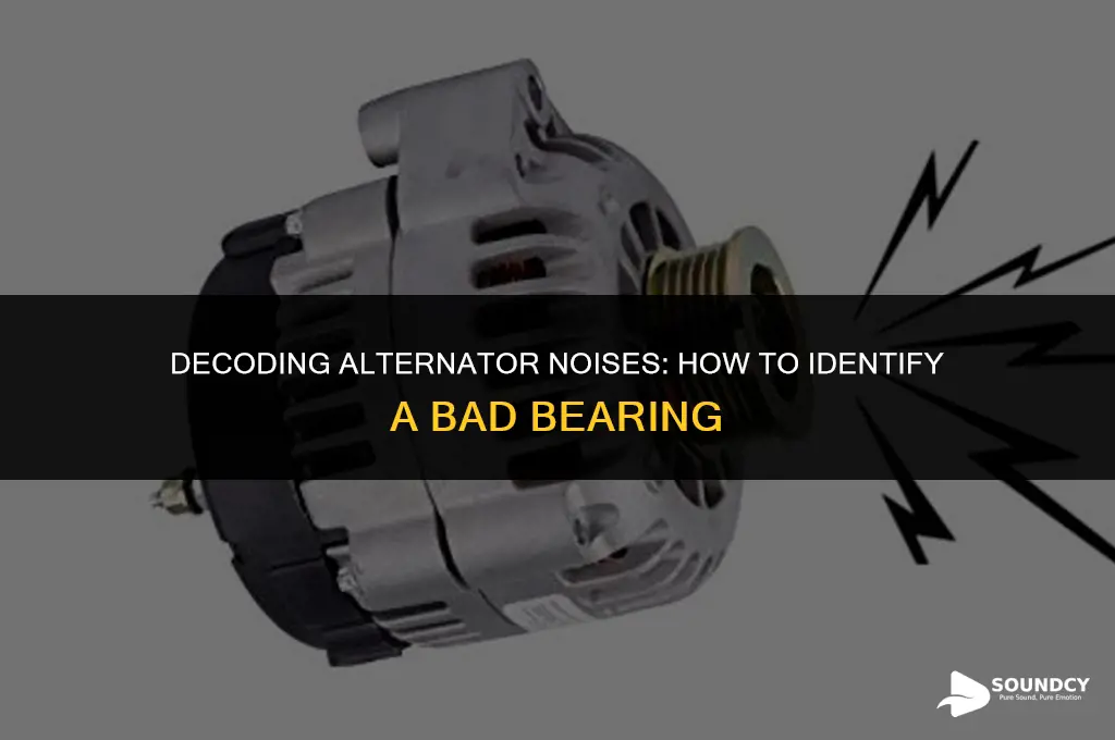 what does a bad bearing on alternator sound like