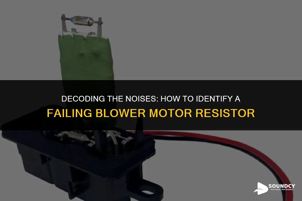 what does a bad blower motor resistor sound like