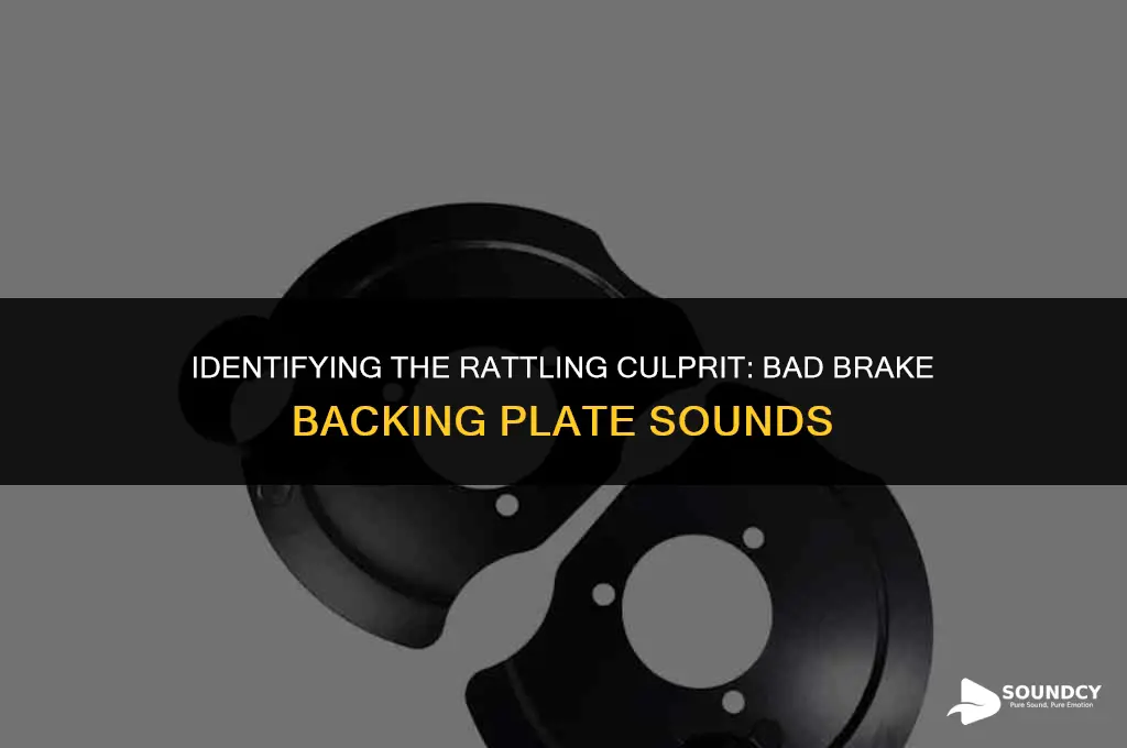 what does a bad brake backing plate sound like