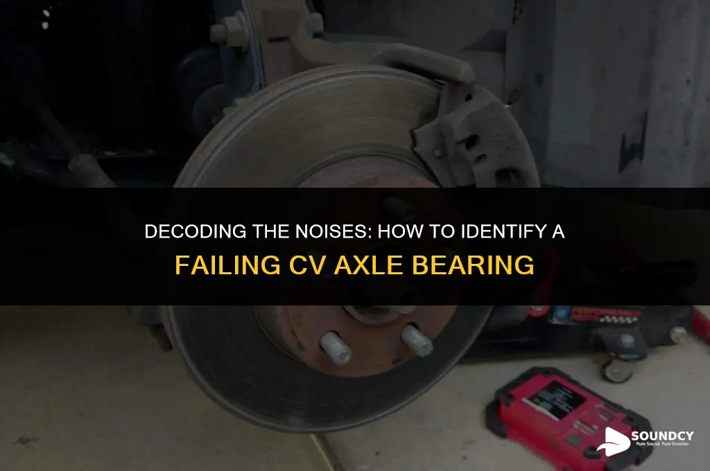 what does a bad cv axle berring sound like