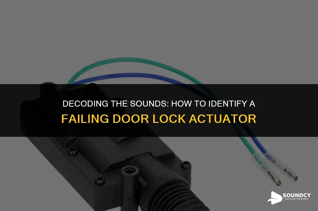 what does a bad door lock actuator sound like