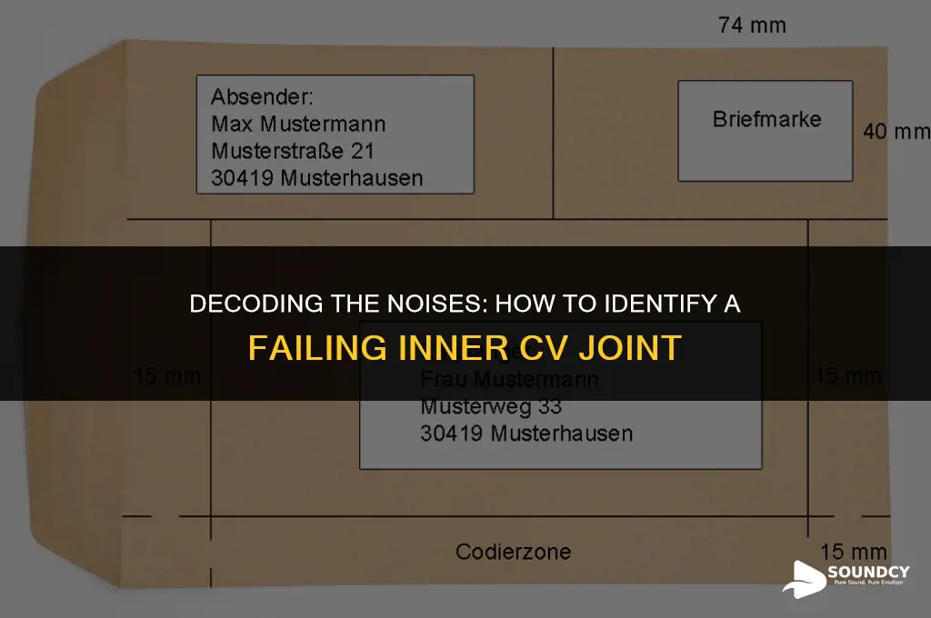 what does a bad inner cv joint sound like