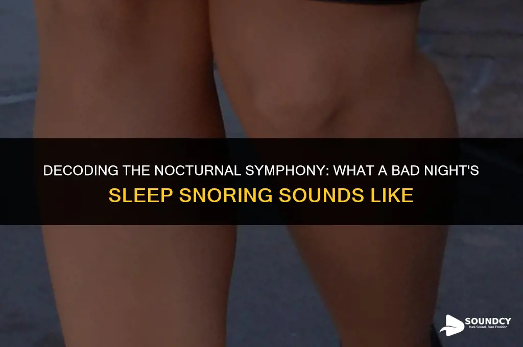 what does a bad nights sleep snoring sound like