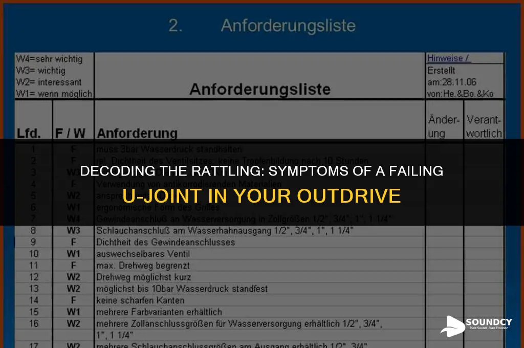what does a bad u joint sound like outdrive