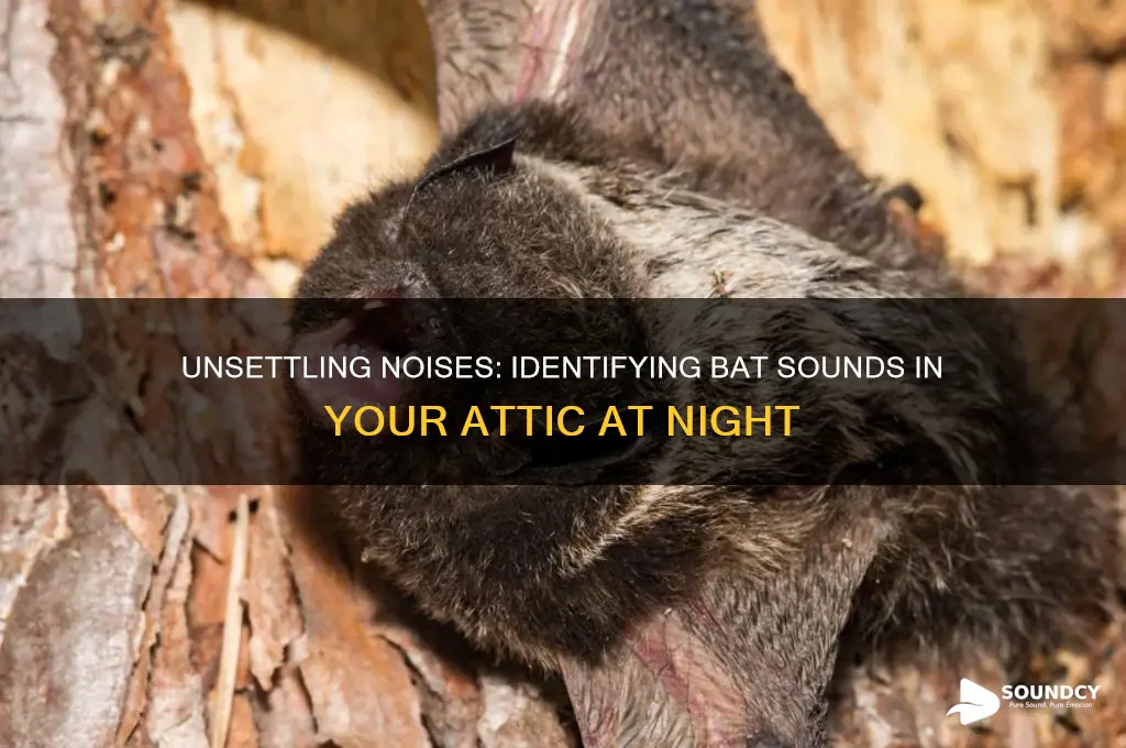 what does a bat sound like in the attic