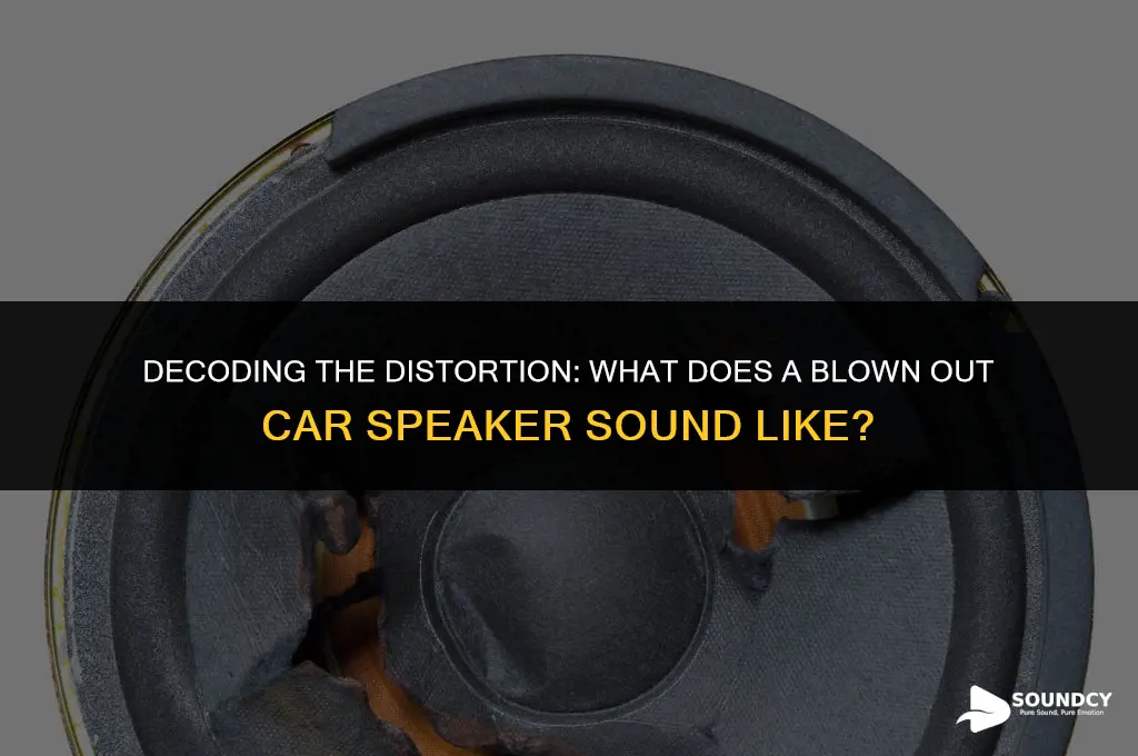 what does a blown out car speaker sound like