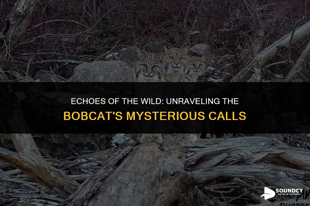 what does a bobcat sound like in the woods