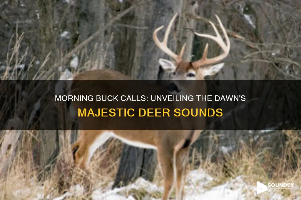 what does a buck sound like in the morning