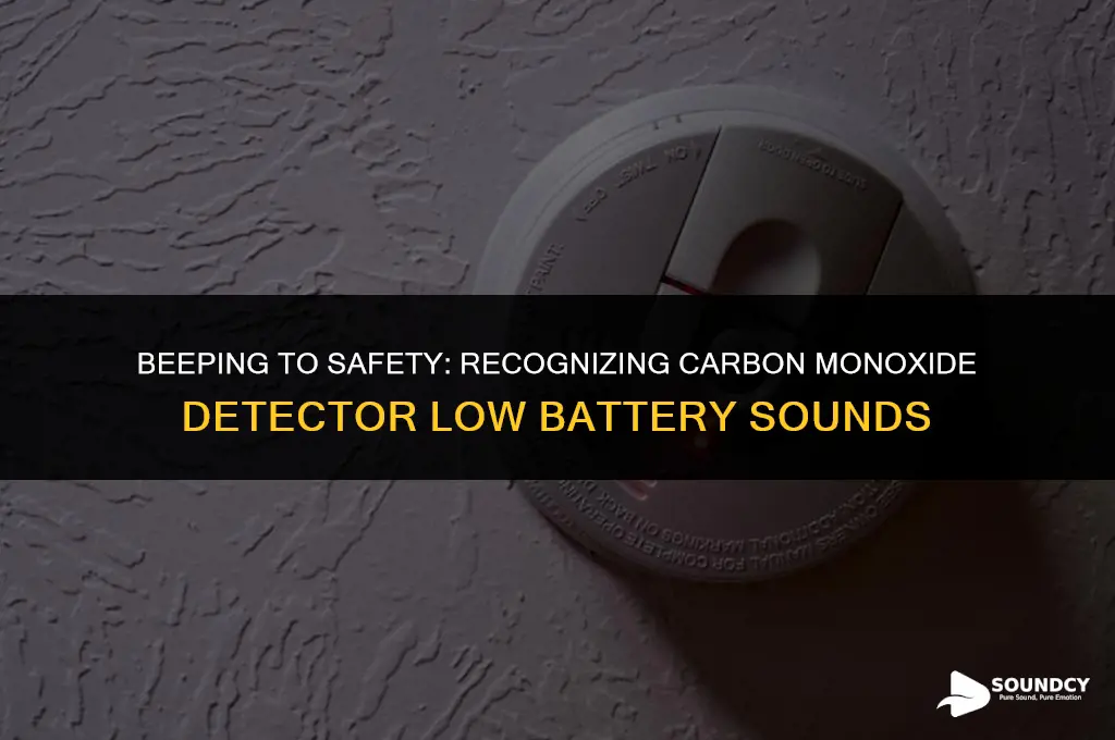 what does a carbon monoxide low battery sound like
