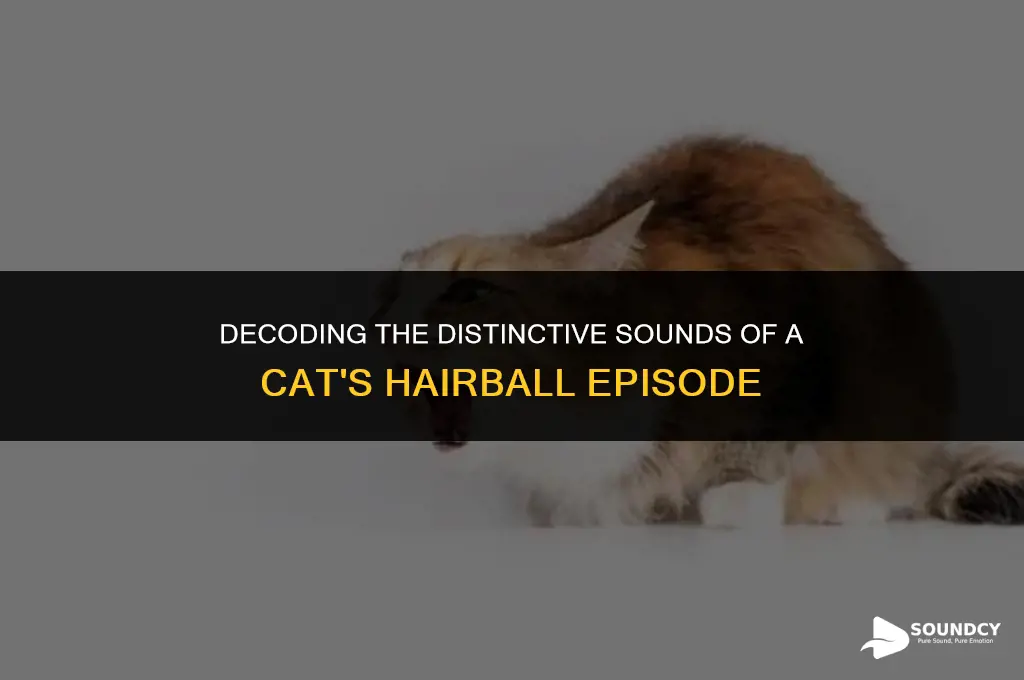what does a cat having a hairball sound like