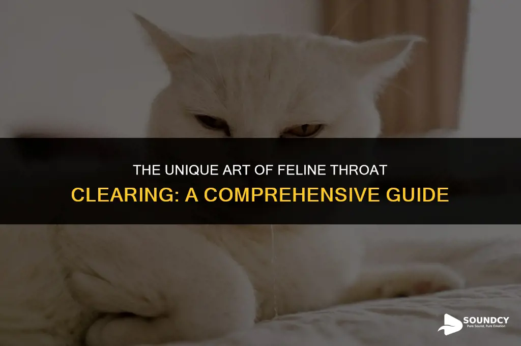 what does a cat sound like clearing his throat
